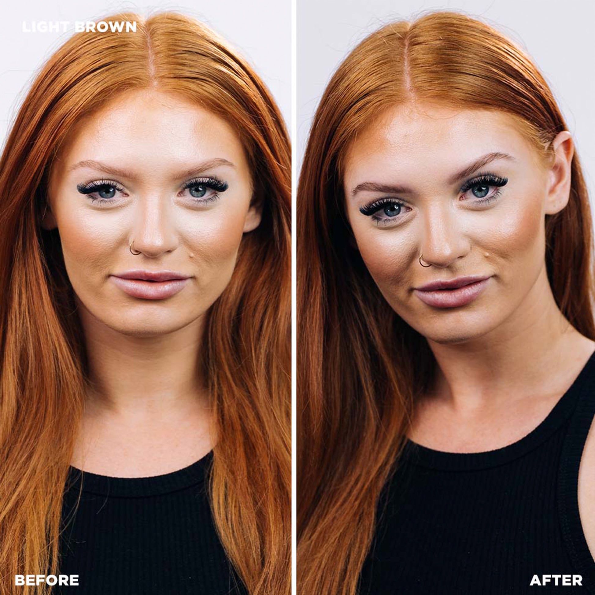 Brow Code Tint Kit - Before and after